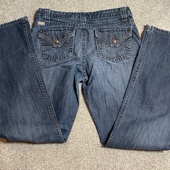 Cruel Girl Flare Jean Embroidered pocket size 9 long - Picture 5 of 6